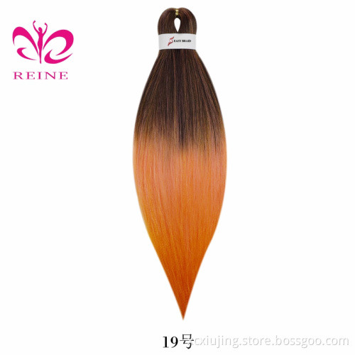 REINE Japanese Synthetic New Styles 100% Soft Pre stretched Layered Yaki braiding hair wholesale pre-stretched braid three color
